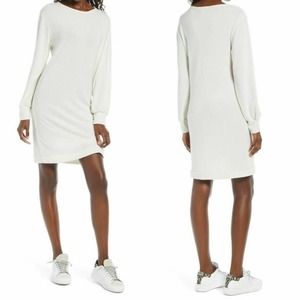 Fraiche By J Women’s Long Sleeve Knit Sweater Dress Soft Comfy Size Large